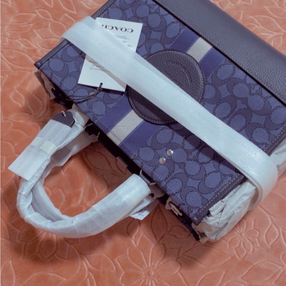 Coach blue medium tote bag
